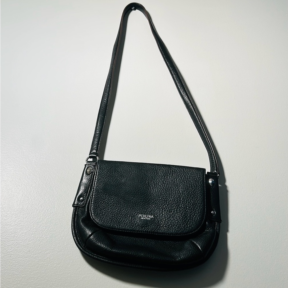 Perlina New York Black Soft Leather Purse